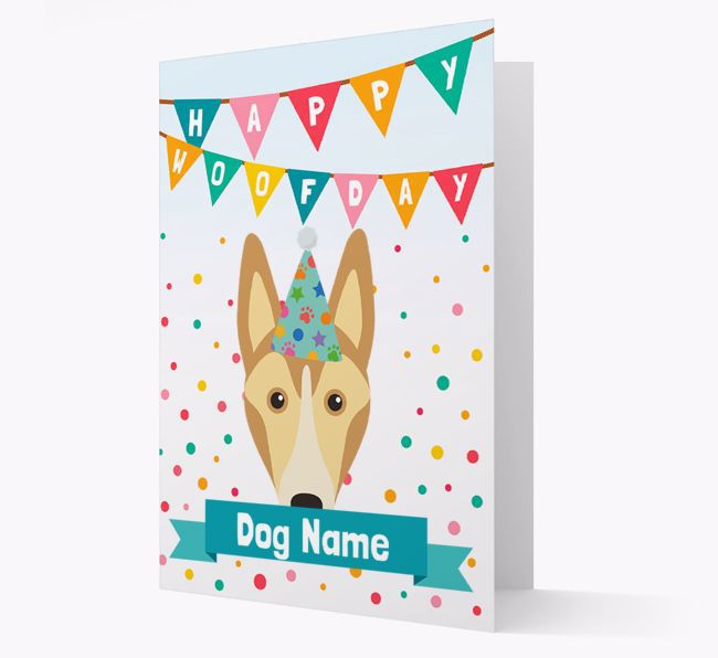 Personalized Card 'Happy Woofday {dogsName}' with {breedCommonName} Icon